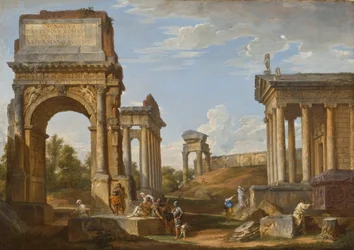Roman Ruins with the Arch of Titus