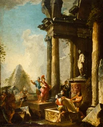 Alexander the Great at the Tomb of Achilles, c.1718-19