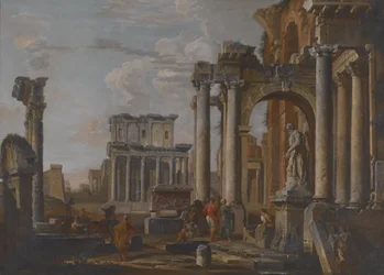 Ruins with the Temple of Antonius and Faustina