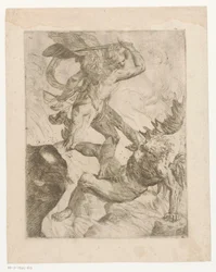 Archangel Michael Fighting the Devil