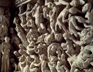 Detail of the Reliefs of the Chair by Giovanni Pisano: The Damned (Detail)