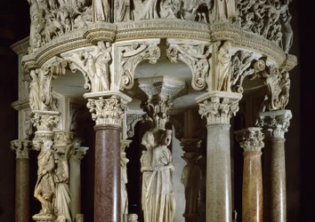 Theological virtues and Hercules on the left (detail)