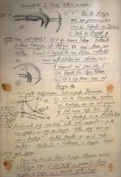Manuscript by Giovanni Schiaparelli with Notes on Mars Studies