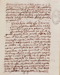 Handwritten Page of a Treaty of Music by Giovanni Spataro