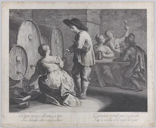 A Barmaid Filling Mugs, 1760-70