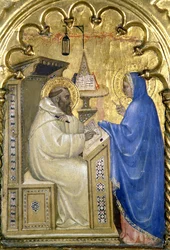 The Virgin appearing to St. Bernard, (detail) from a polytych depicting The Lives of the Saints, from the Salone del II Piano, 1353-63