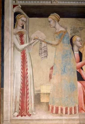 The Life of the Virgin: The Birth of Mary (detail)