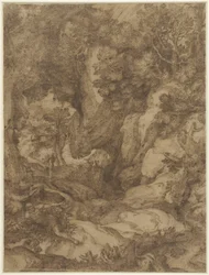 Saint Benedict in a Landscape