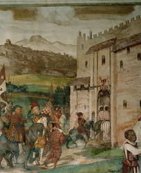 Return of Bartolomeo Colleoni and King Christian to Malpaga after the Hunting Party