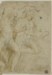 Ancient Sarcophagus Relief with the Labors of Hercules