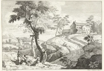 Landscape with Flute Players by a Tree (Italian Landscapes)