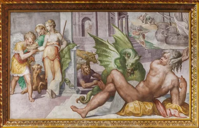 Circe Turning into Monsters the Companions of Ulysses, from the Hall of Circe, Rocca dei Rossi, San Secondo, Parma, Italy