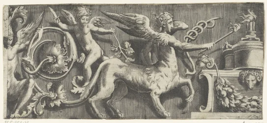 Frieze with Sphinx and Putto by Altar