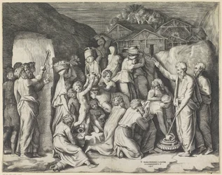 Moses Commands the Israelites to Gather Manna and Moses Strikes Water from the Rock
