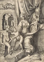The Holy Family and the infant John the Baptist