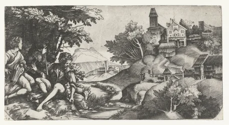Musical Shepherds in a Landscape