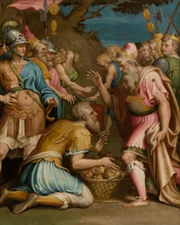 Chapel of the SS Sacrament, Second Span South Side, Giulio Campi, Sacrifice of Melchizedech 1569