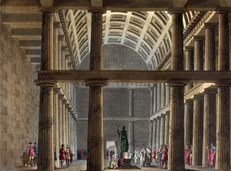 Interior of the Parthenon, early 19th century - in 