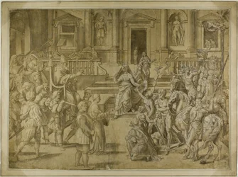 Pope Sylvester Blessing the Emperor Constantine
