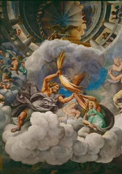 Zeus Throwing Lightning at the Attacking Giants