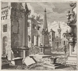Fantastic Townscape with Ruins