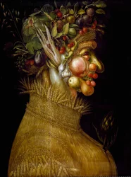Summer, painting by Giuseppe Arcimboldi (Arcimboldo) (1527-1593), 1563, dimensions 67 x 51 cm, Vienna, Kunsthistorisches Museum