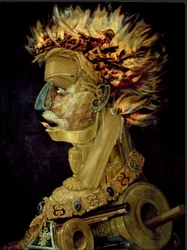 The Fire by Giuseppe Arcimboldo