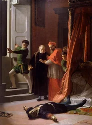 Death of the duke of Florence Alessandro de Medici killed by Lorenzino de Medici