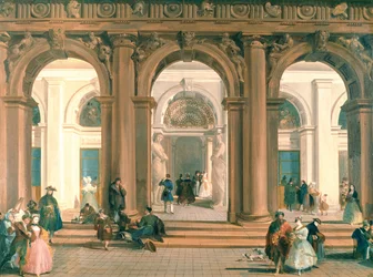 The Entrance to the Biblioteca Marciana, the Piazzetta, Venice