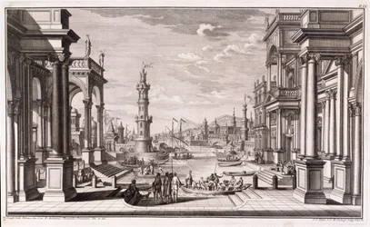 Small Harbour with Baroque Style Columns, from 