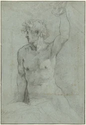 Nude Study of a Seated Young Man