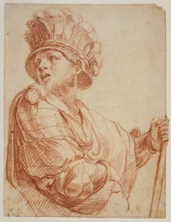 Soldier with Plumed Helmet (after Raphael)