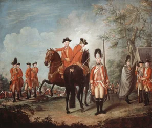 Two Horses of the Regiment, 25th Regiment of Foot, Menorca, c.1769