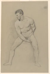 Academic Study of a Male Nude