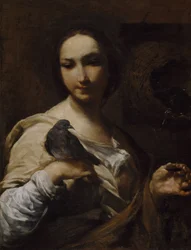 Girl Holding a Dove