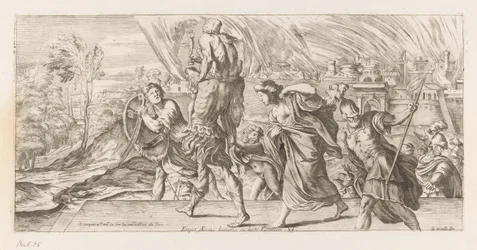 Aeneas Flees with His Family from Troy