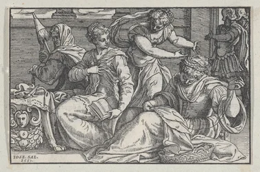 Lucretia Instructing Her Daughters in Needlework