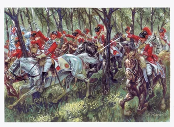 American Independence War (1775-1783): the charge of the American settlers