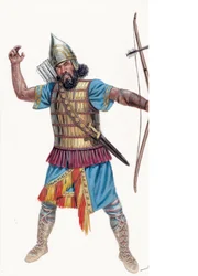 Antiquite: Heavy Archer of Assyria - Assyrian heavy archer - Illustration by Giuseppe Rava