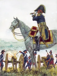 General Michel Marie Claparede at the Battle of Austerlitz in 1805 (Illustration by Giuseppe Rava)