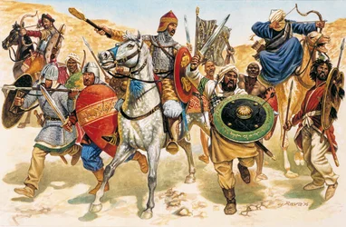 Holy War: Muslim Soldiers Fighting Against the Christian Enemy