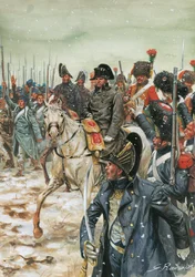 Long Live the Emperor! Napoleon I During the French Campaign - Illustration by Giuseppe Rava