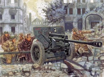 World War II: Russian heavy anti-tank gun 76 mm