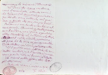Handwritten letter of Giuseppe Verdi to Aida librettos author Antonio Ghislanzoni
