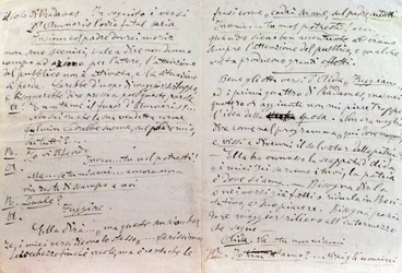 Handwritten letter of Giuseppe Verdi to Aida librettist Antonio Ghislanzoni