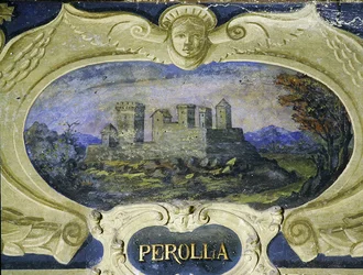 Perolla, from a Series of Cartouches Depicting Images of the Residences Owned by Conte Pannochieschi d