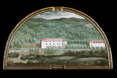 View of Villa di Seravezza near Massa Carrara, Italy