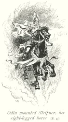 Odin Mounted Sleipner, His Eight-Legged Horse