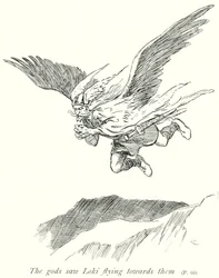 The Gods Saw Loki Flying Towards Them