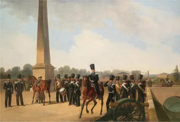 Lifeguards Regiment on the Connetable Square in Gatchina